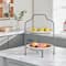 Gray Metal Farmhouse Tiered Server, 20" x 16" x 15"